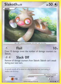 Slakoth Common card from Platinum Base
