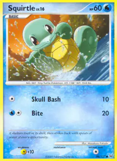 Squirtle Common card from Platinum Base