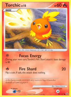 Torchic Common card from Platinum Base
