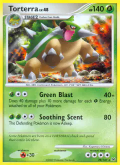 Torterra Rare card from Platinum Base