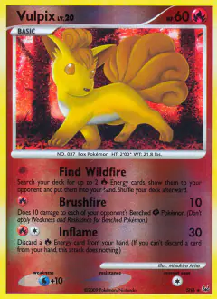 Vulpix Rare card from Platinum Base