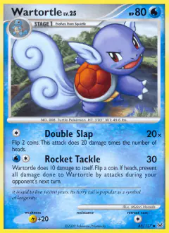 Wartortle Uncommon card from Platinum Base