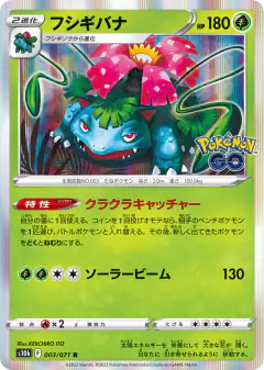 Venusaur Rare card from Pokémon GO
