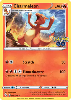Charmeleon Uncommon card from Pokémon GO
