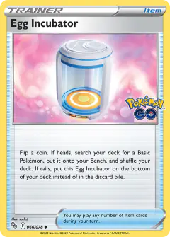 Egg Incubator Uncommon card from Pokémon GO