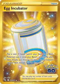 Egg Incubator Rare Secret card from Pokémon GO