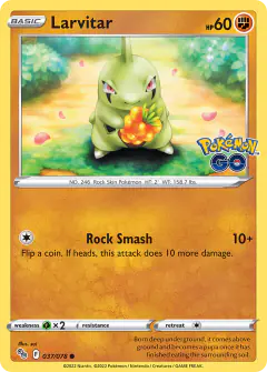 Larvitar Common card from Pokémon GO