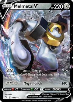 Melmetal V Rare Holo V card from Pokémon GO
