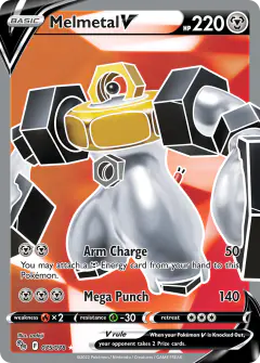 Melmetal V Rare Ultra card from Pokémon GO