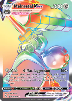 Melmetal VMAX Rare Rainbow card from Pokémon GO