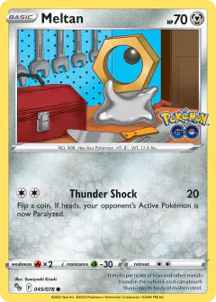 Meltan Common card from Pokémon GO