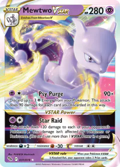 Mewtwo VSTAR Rare Holo VSTAR card from Pokémon GO