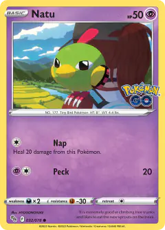 Natu Common card from Pokémon GO
