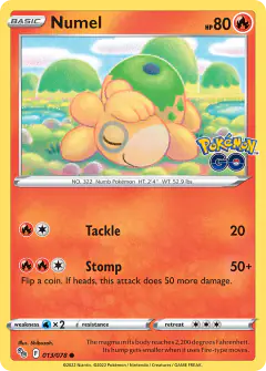 Numel Common card from Pokémon GO