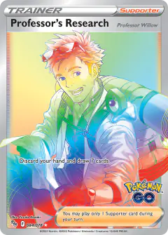 Professor's Research Rare Rainbow card from Pokémon GO