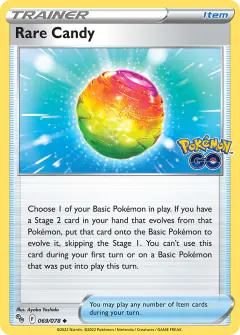 Rare Candy Uncommon card from Pokémon GO