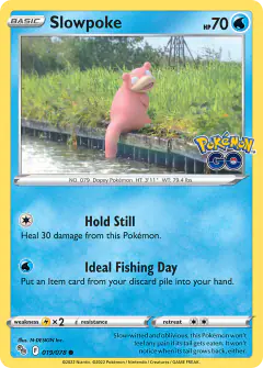 Slowpoke Common card from Pokémon GO