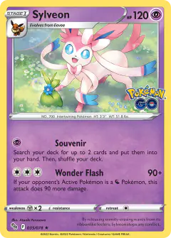 Sylveon Rare Holo card from Pokémon GO
