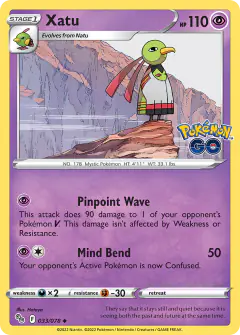 Xatu Uncommon card from Pokémon GO
