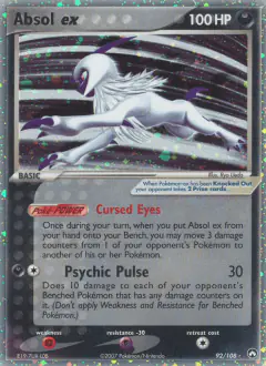 Absol ex Rare Holo EX card from Power Keepers