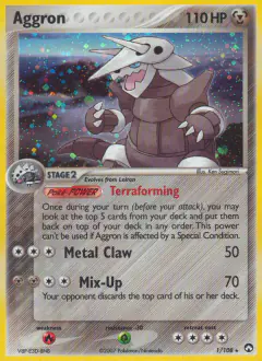 Aggron Rare Holo card from Power Keepers