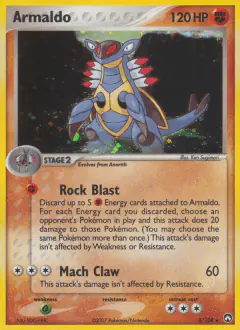 Armaldo Rare Holo card from Power Keepers