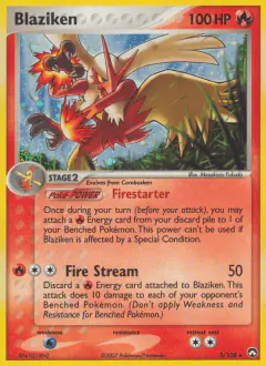 Blaziken Rare Holo card from Power Keepers
