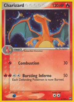 Charizard Rare Holo card from Power Keepers