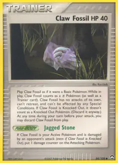 Claw Fossil Common card from Power Keepers