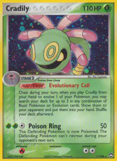 Cradily Rare Holo card from Power Keepers