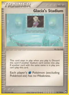 Glacia's Stadium Uncommon card from Power Keepers