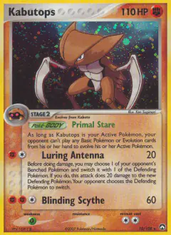 Kabutops Rare Holo card from Power Keepers
