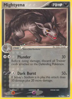 Mightyena Rare card from Power Keepers