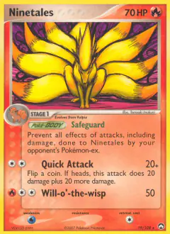 Ninetales Rare card from Power Keepers