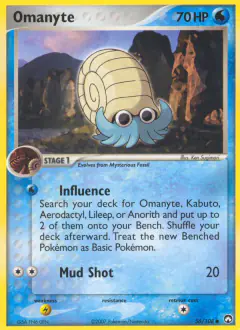 Omanyte Common card from Power Keepers