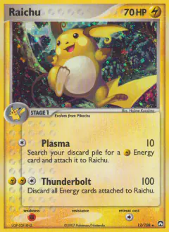 Raichu Rare Holo card from Power Keepers