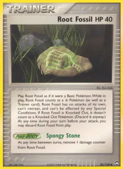 Root Fossil Common card from Power Keepers