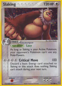 Slaking Rare Holo card from Power Keepers
