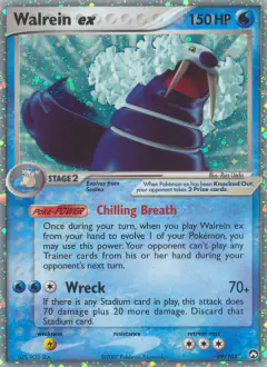 Walrein ex Rare Holo EX card from Power Keepers