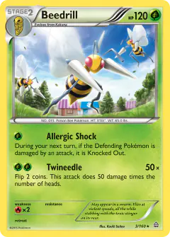 Beedrill Rare card from Primal Clash