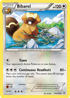 Bibarel Uncommon card from Primal Clash