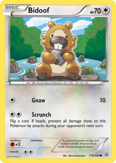 Bidoof Common card from Primal Clash