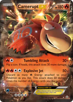 Camerupt-EX Rare Holo EX card from Primal Clash
