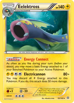 Eelektross Rare Holo card from Primal Clash
