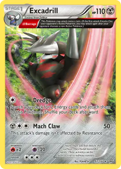 Excadrill Rare Holo card from Primal Clash