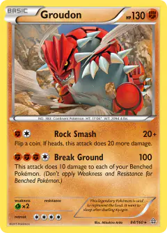 Groudon Rare card from Primal Clash