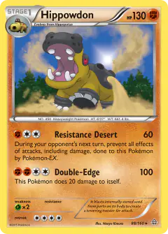 Hippowdon Rare Holo card from Primal Clash