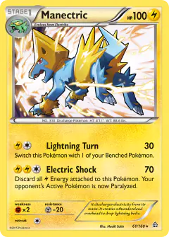 Manectric Rare Holo card from Primal Clash