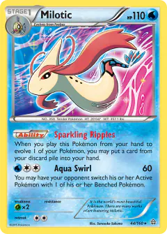 Milotic Rare Holo card from Primal Clash