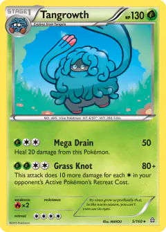 Tangrowth Rare card from Primal Clash